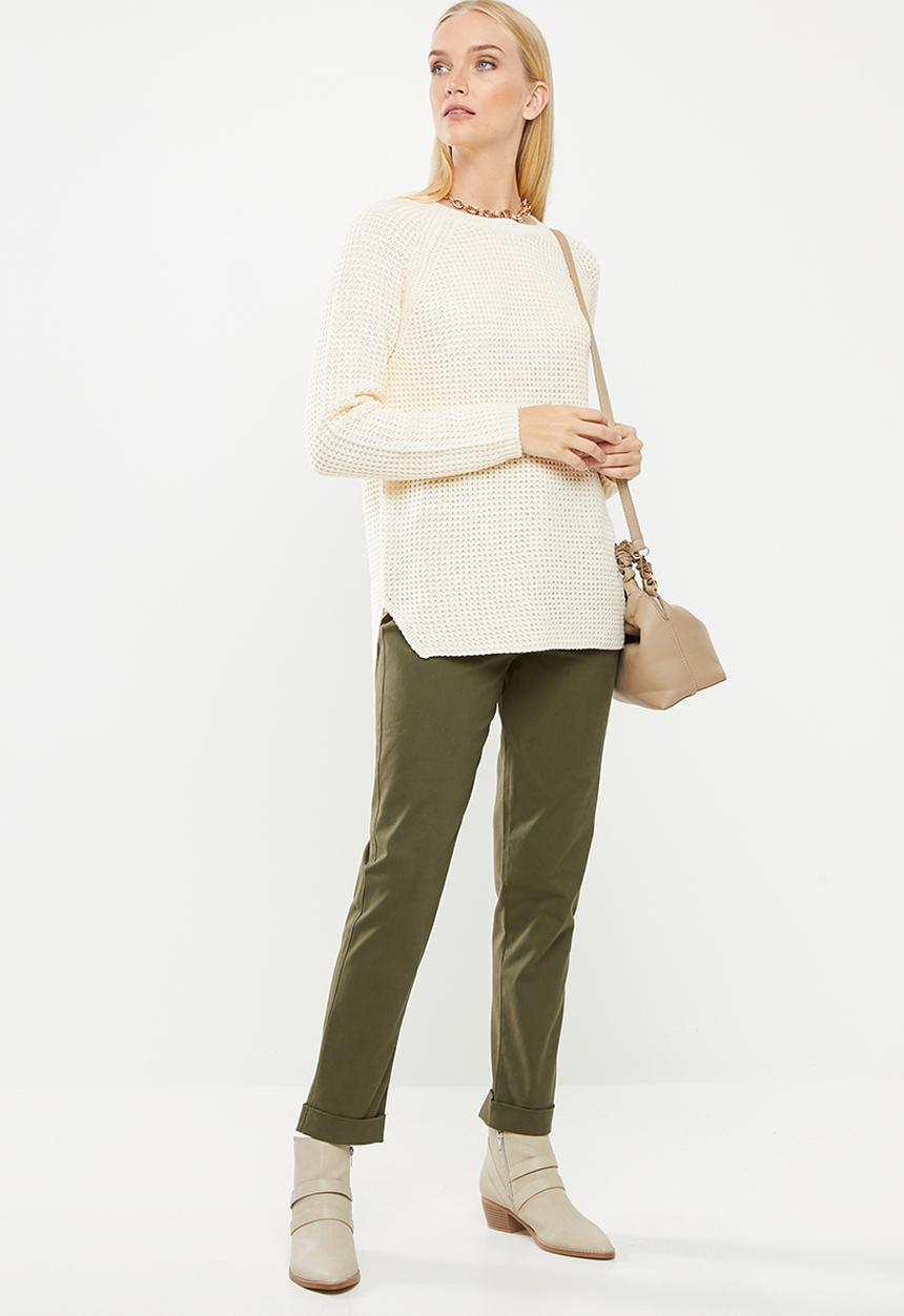 Vero Moda - Leanna o-neck blouse - cream