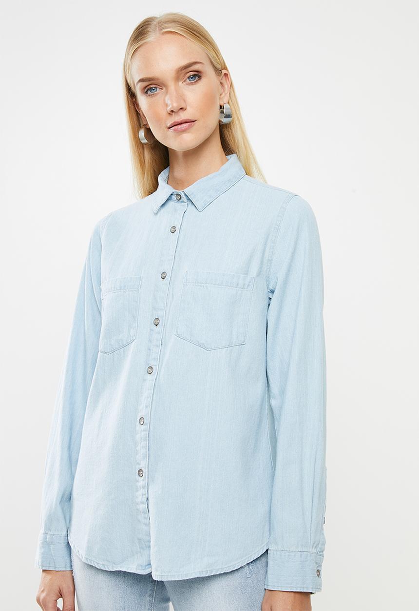 Cotton On - Denim shirt - washed light blue