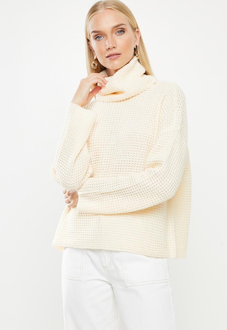 Vero Moda - Leanna rollneck blouse - cream