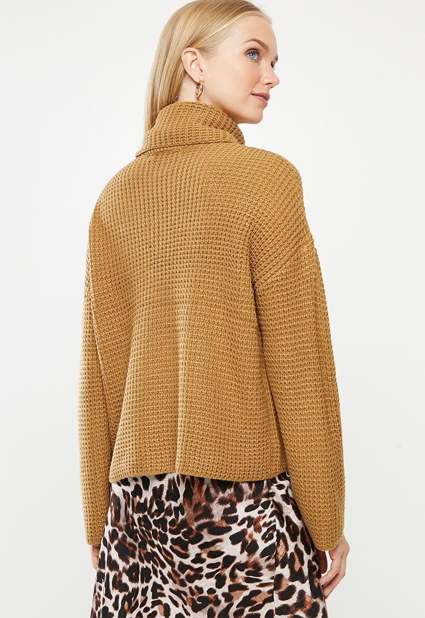 Vero Moda - Leanna rollneck blouse - tan