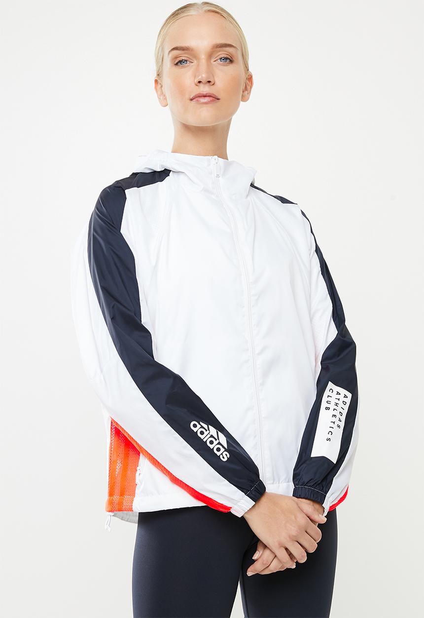 adidas Performance - W.n.d hoodie - white & navy