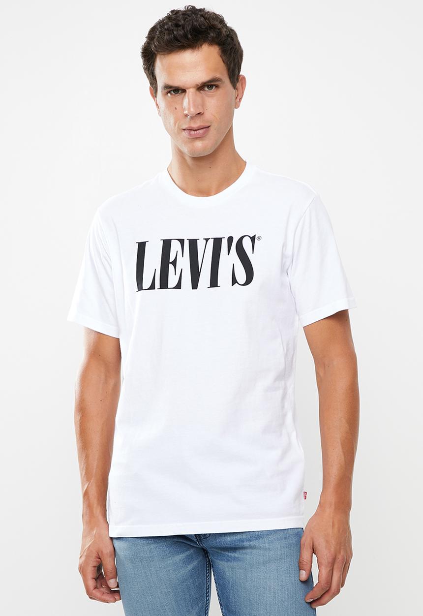 Levi’s® - Relaxed fit graphic 90s serif tee - white