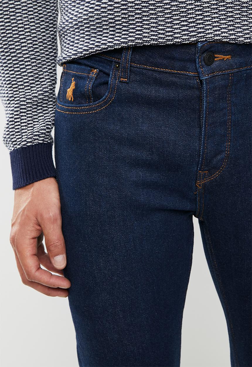 POLO - Chuck tapered leg raw denim - blue