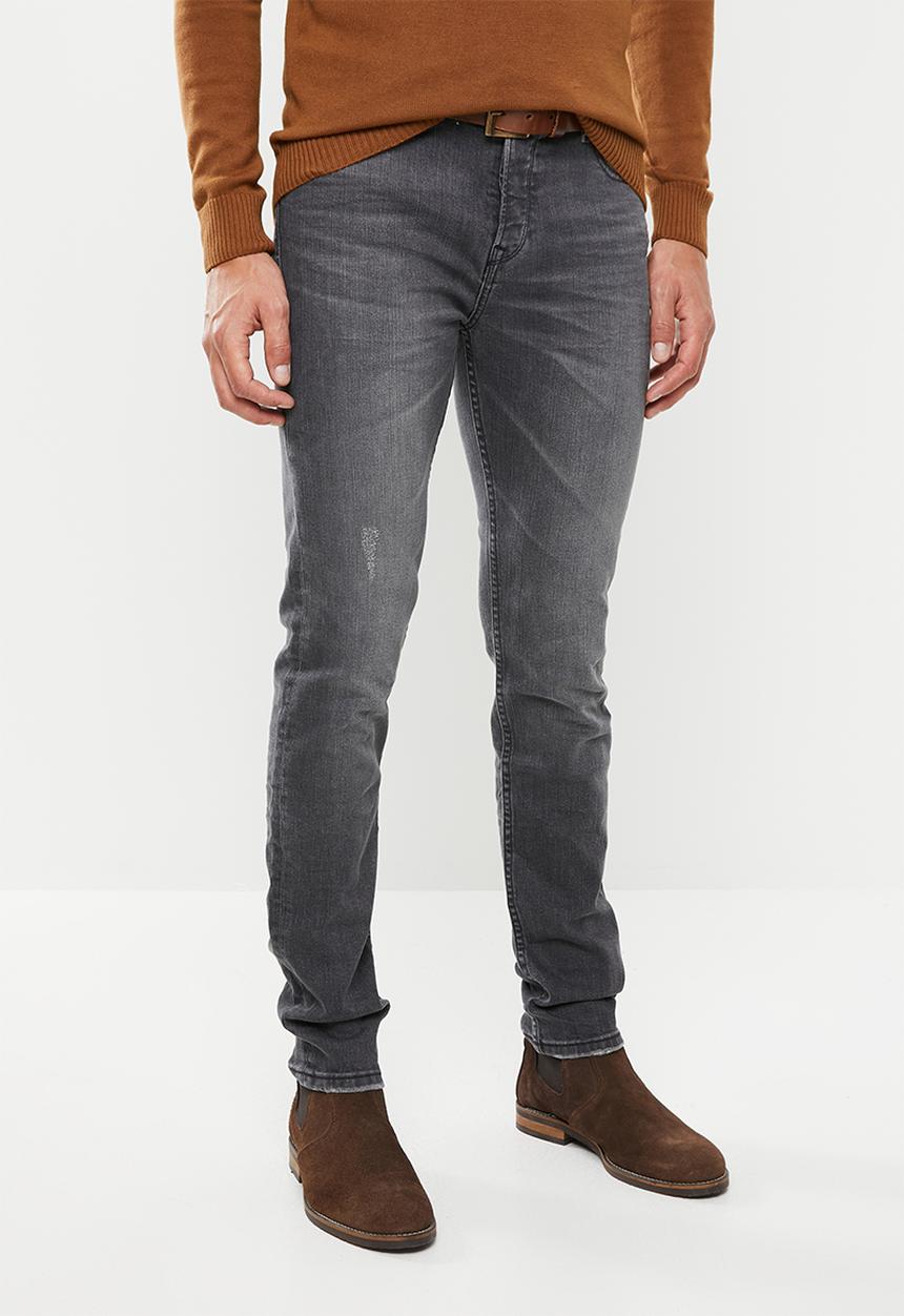 POLO - Andre tapered leg denim - charcoal