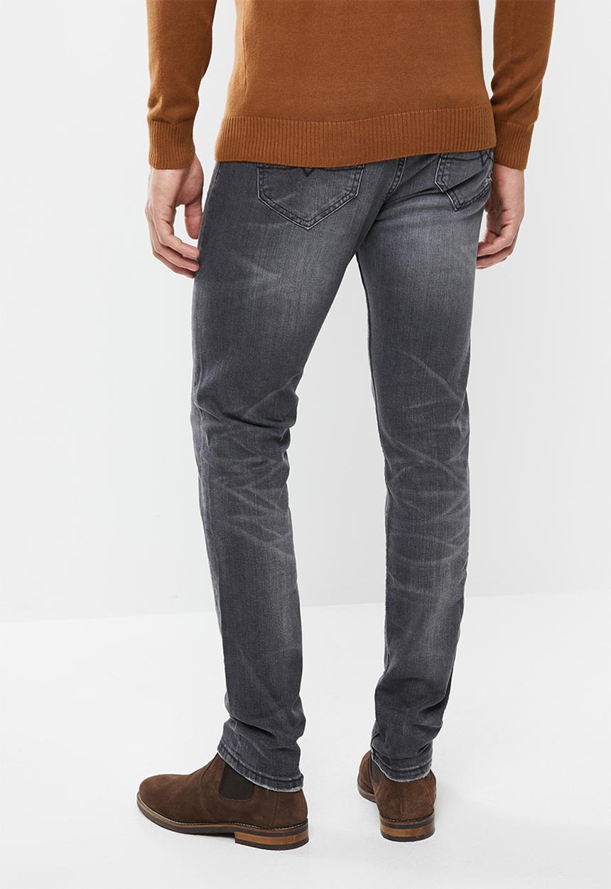 POLO - Andre tapered leg denim - charcoal