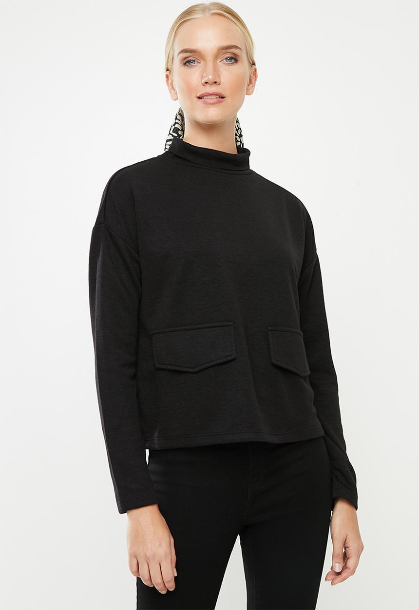Vero Moda - East long sleeve high neck top - black