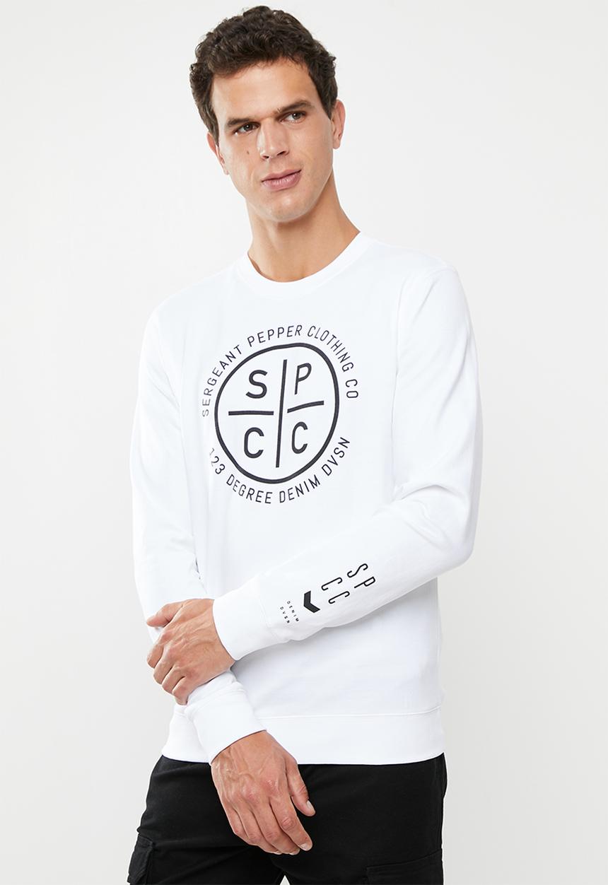 S.P.C.C - Veattie signature crew neck sweat - white