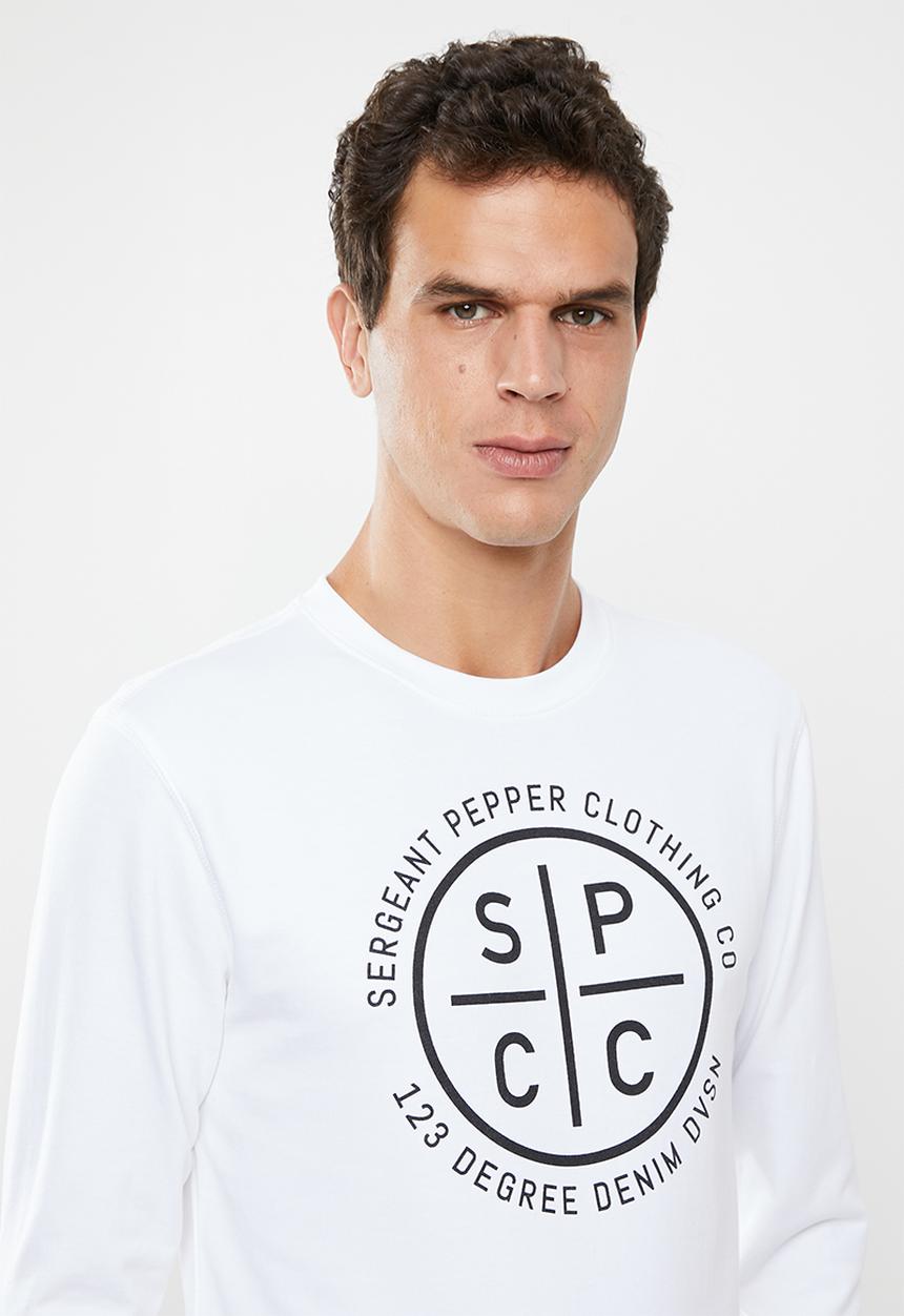 S.P.C.C - Veattie signature crew neck sweat - white