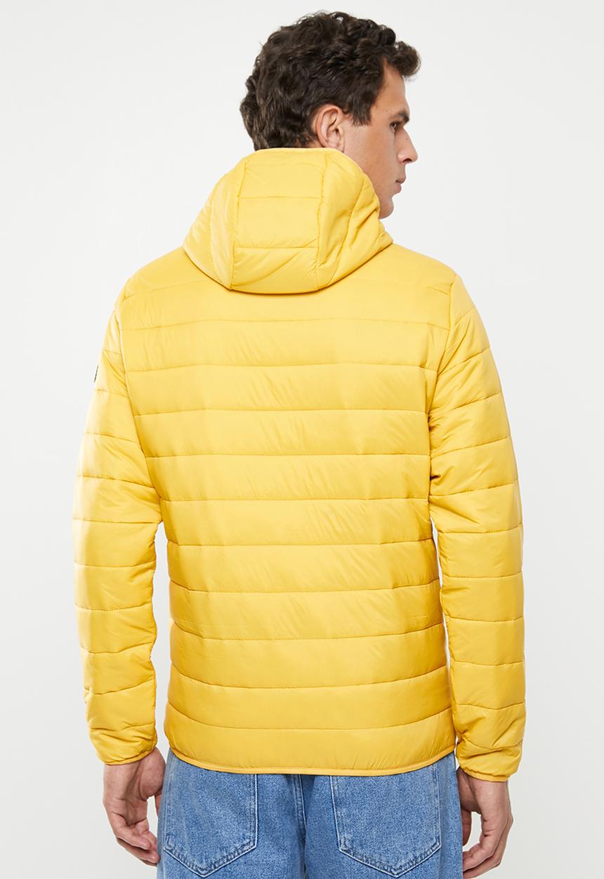 Jack & Jones - Eric hooded puffer - yellow