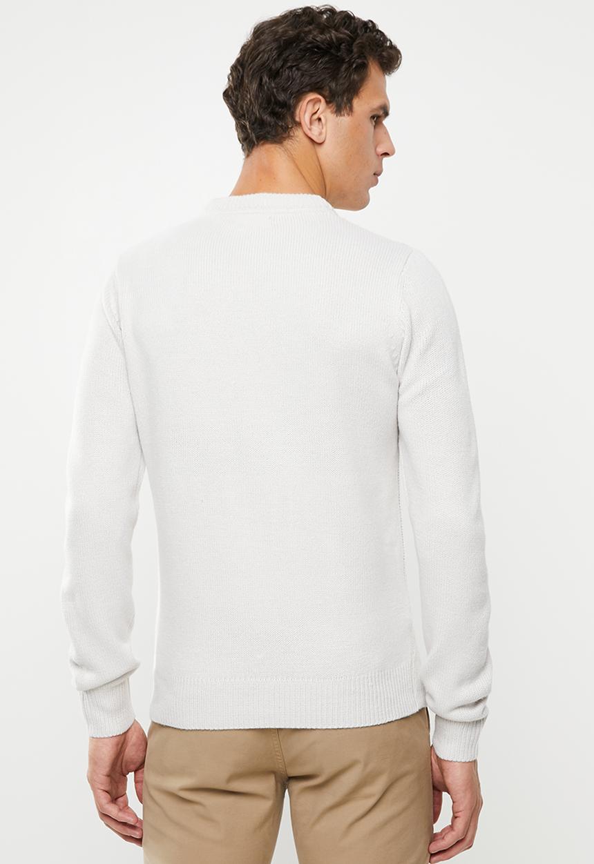 Brave Soul - Bernsen knitwear crew - neutral