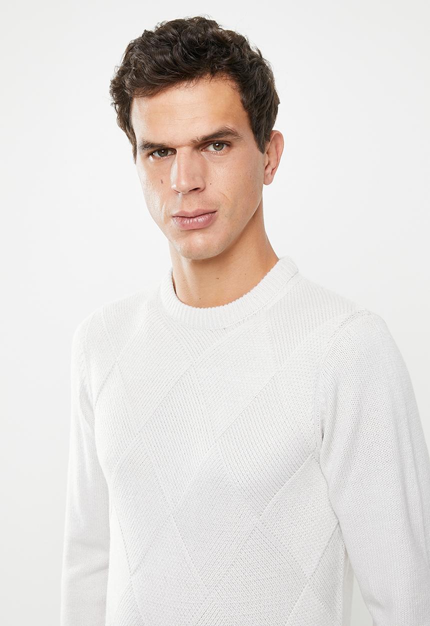 Brave Soul - Bernsen knitwear crew - neutral