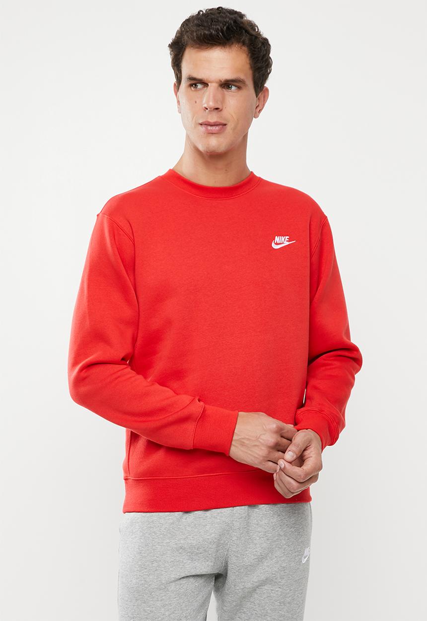 Nike - Nsw club crew sweater - red