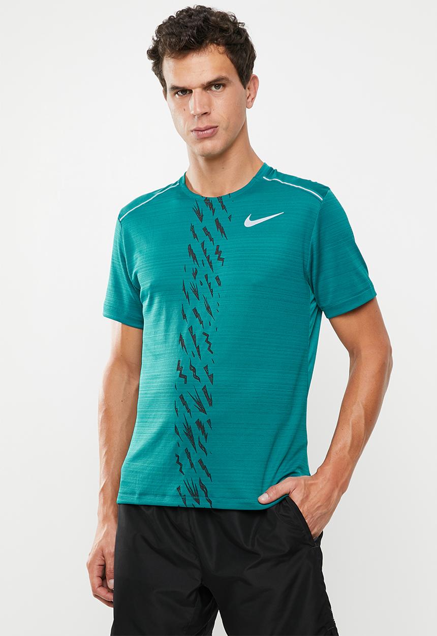 Nike - Nike dry miler short sleeve edge gx tee - teal 