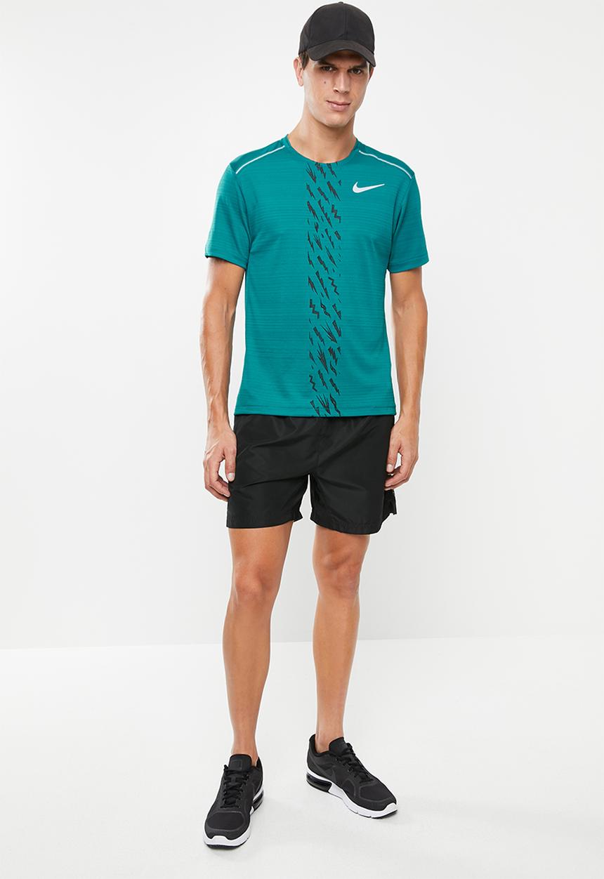 Nike - Nike dry miler short sleeve edge gx tee - teal 