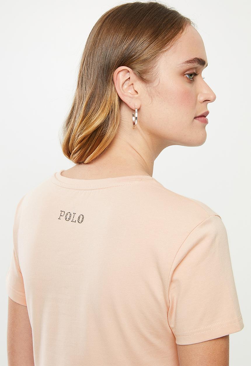 POLO - Briana short sleeve stretch tee - blush