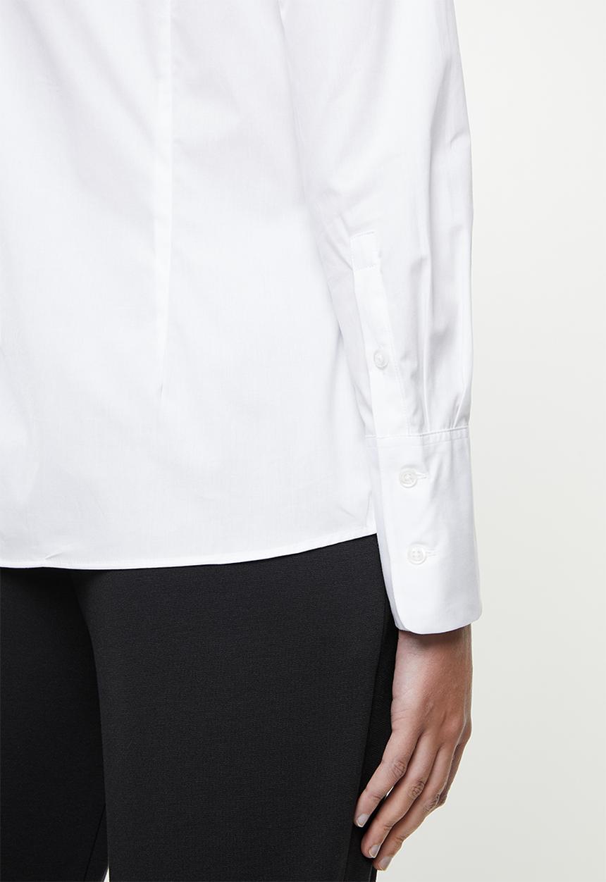 POLO - Arabelle concealed front shirt - white