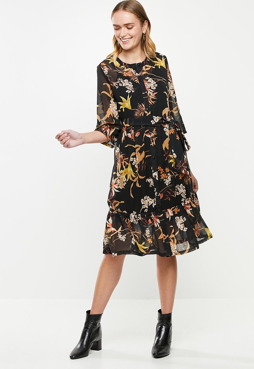 Jacqueline de Yong - Emillia short sleeve shirt dress - multi
