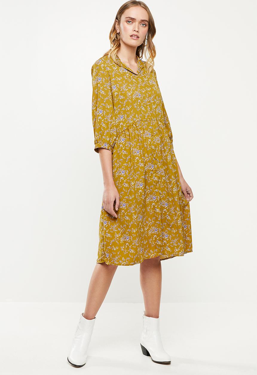 Jacqueline de Yong - Zoey treats 3/4 sleeve dress - multi