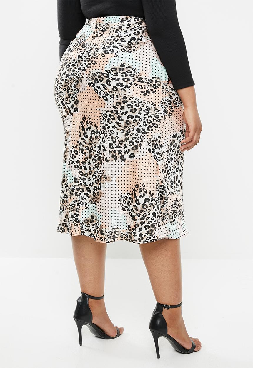 Glamorous - Plus leopard midi skirt - multi