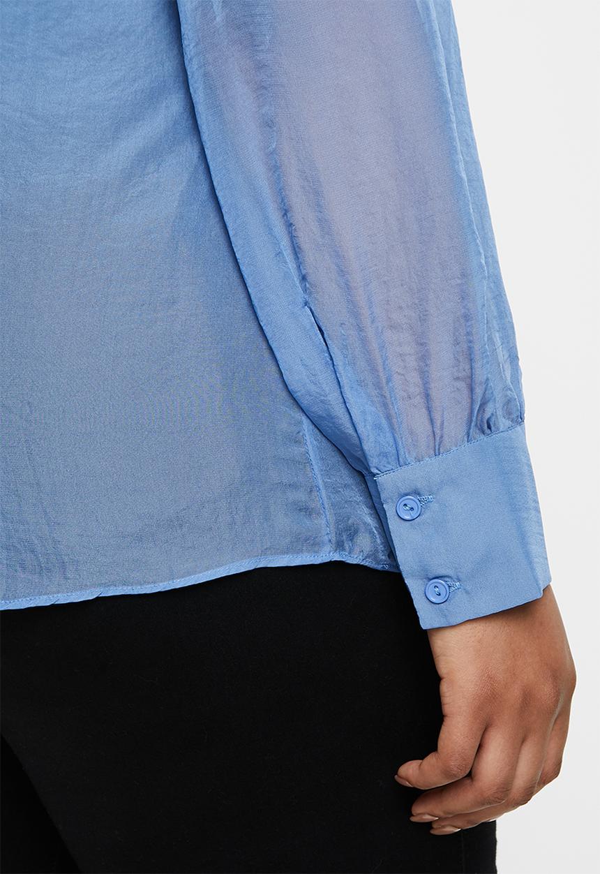 Glamorous - Plus kitty bow blouse - blue