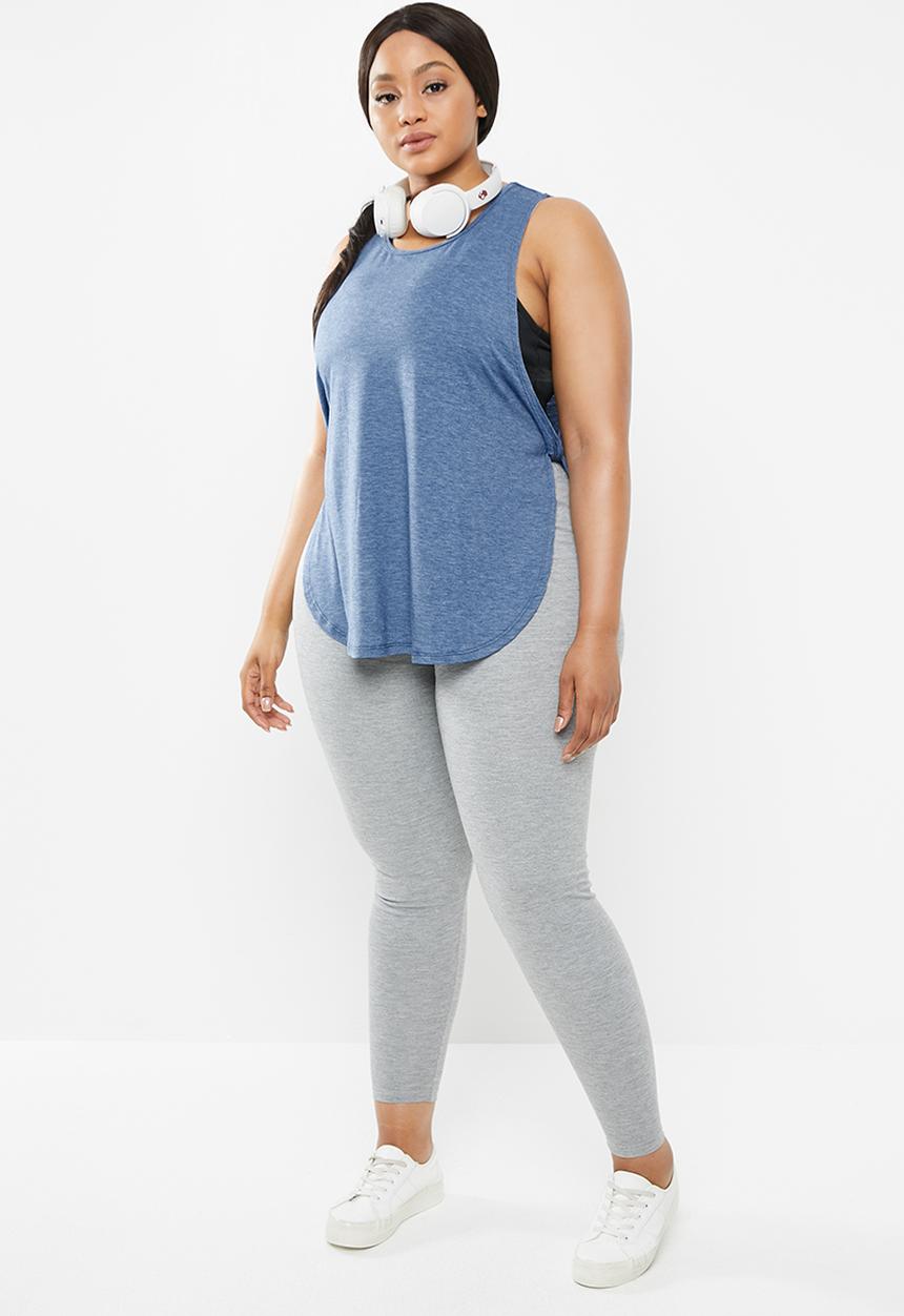 Cotton On - Curve side twist tank top - moonlight marle
