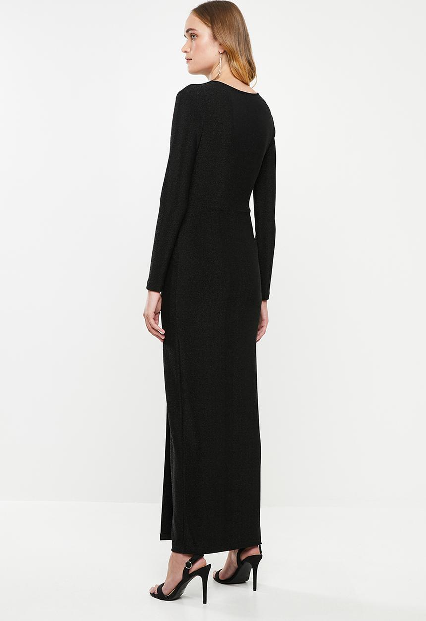 MILLA - Wrap maxi dress - black