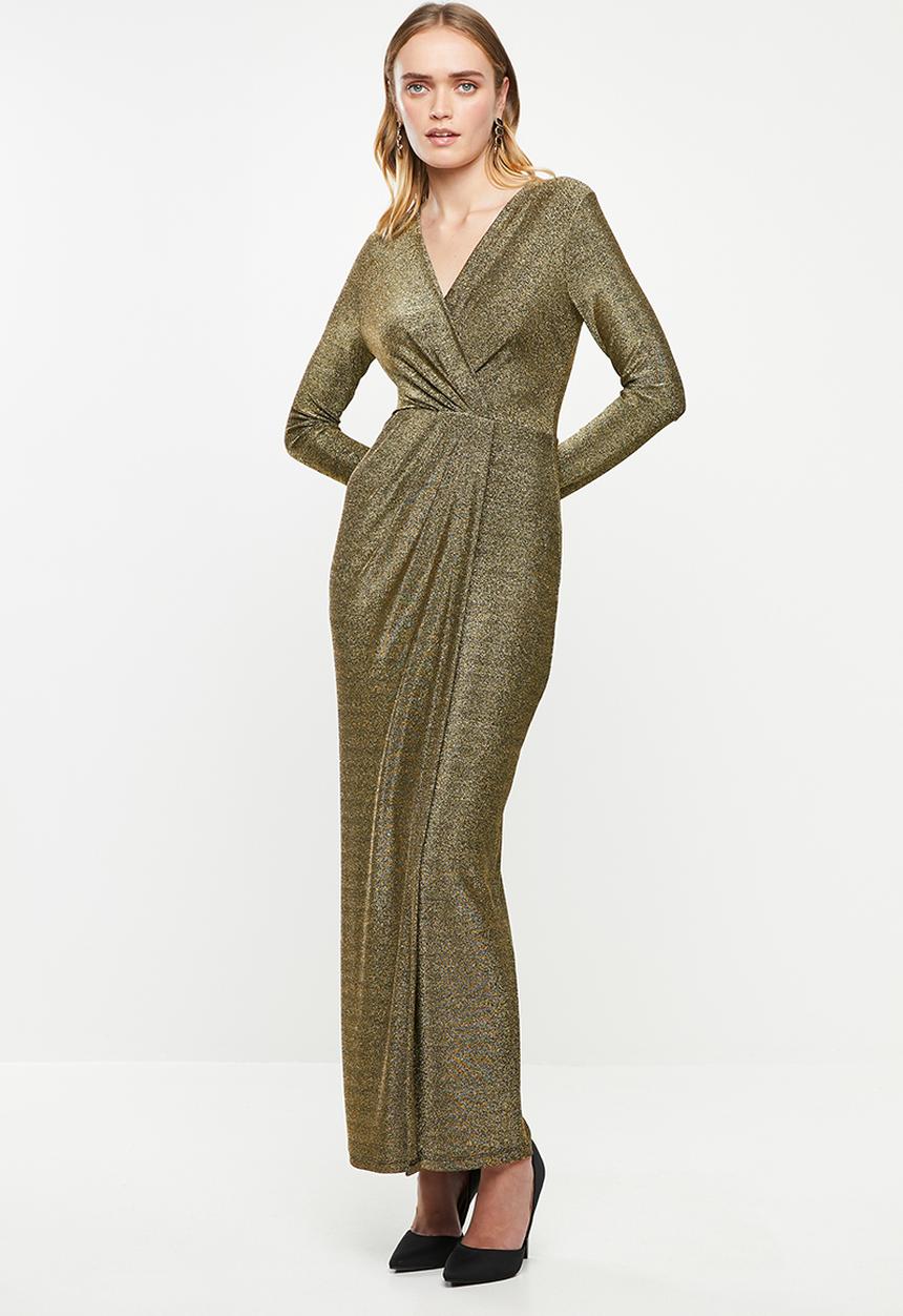 MILLA - Wrap maxi dress - gold