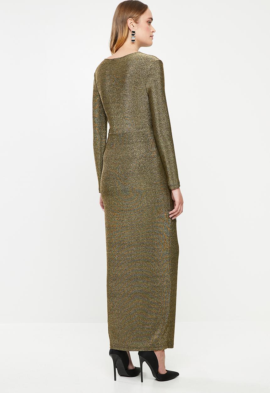 MILLA - Wrap maxi dress - gold