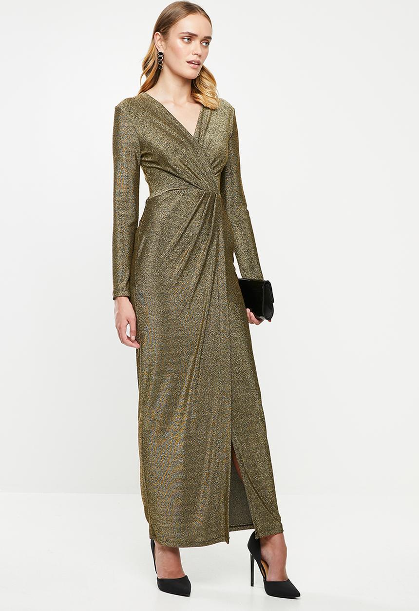 MILLA - Wrap maxi dress - gold