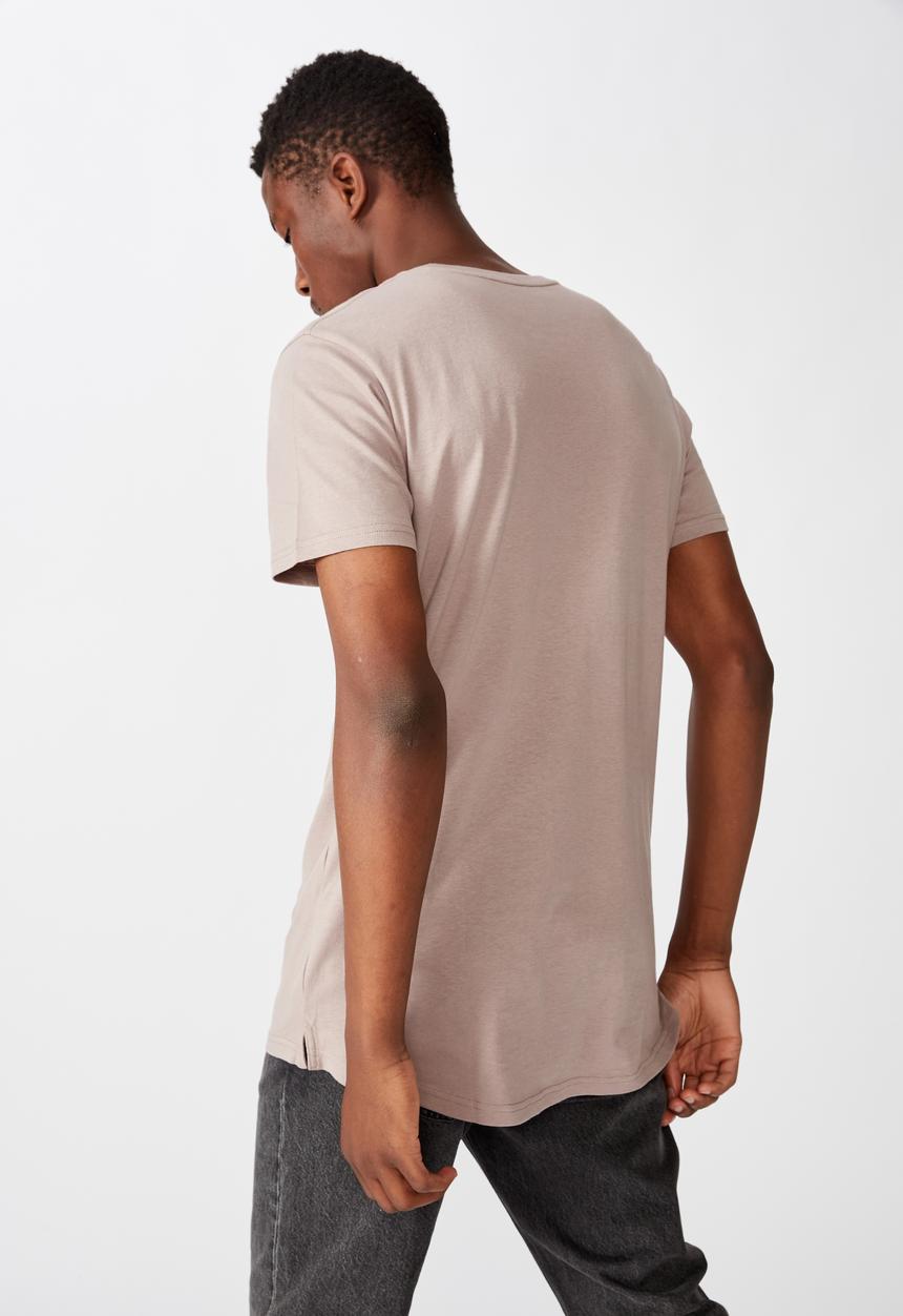 Cotton On - Essential longline curved hem - brown 