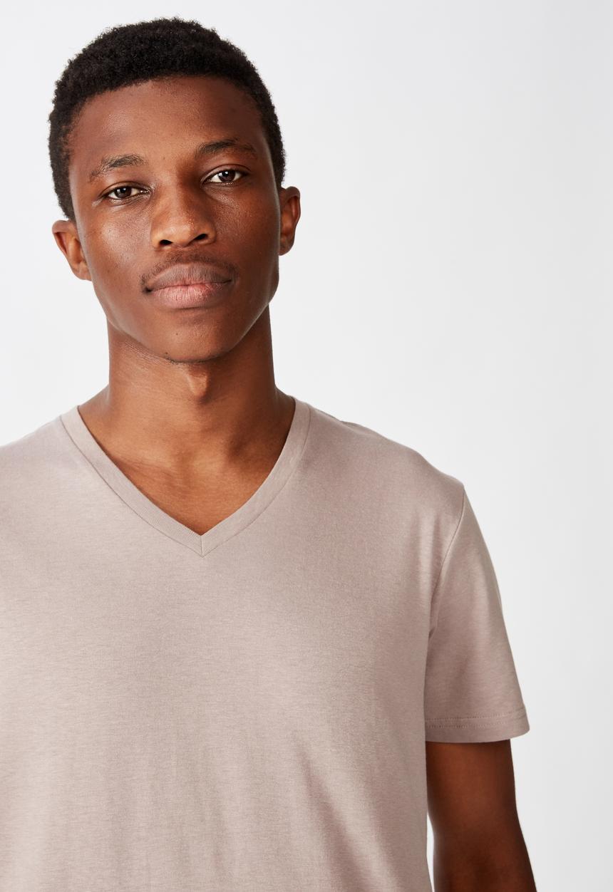 Cotton On - Essential vee neck  - dusk