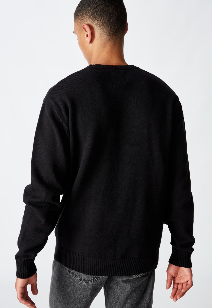 Cotton On - Crew knit - black