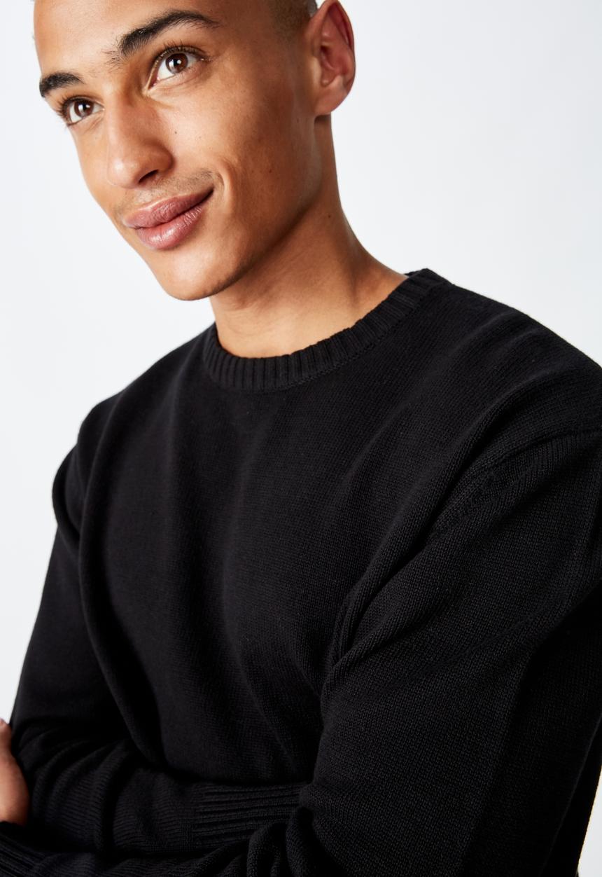 Cotton On - Crew knit - black