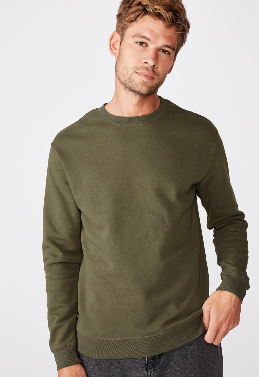 Cotton On - Essential crew fleece - khaki