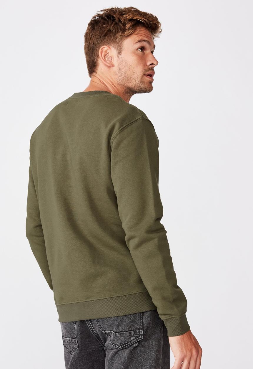 Cotton On - Essential crew fleece - khaki