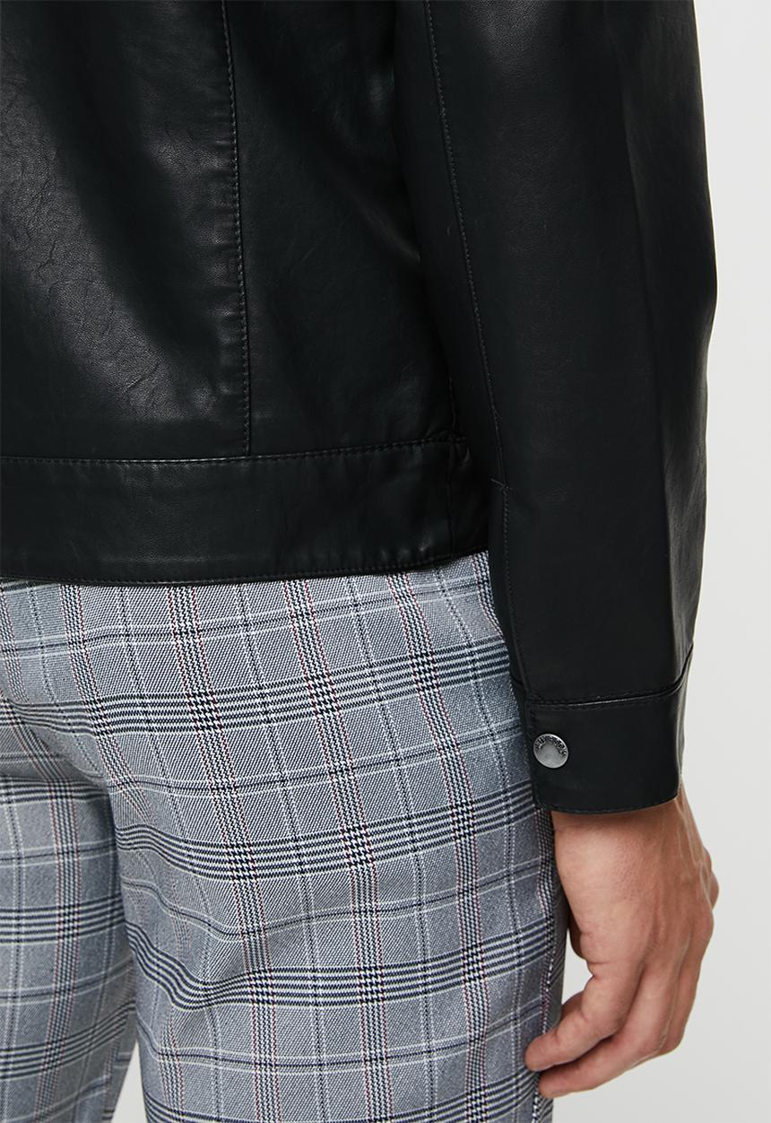 Only & Sons - Mike PU racer jacket - black