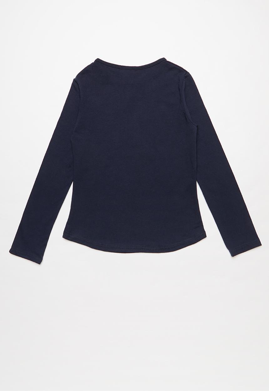 Rebel Republic - Girls printed tee - navy