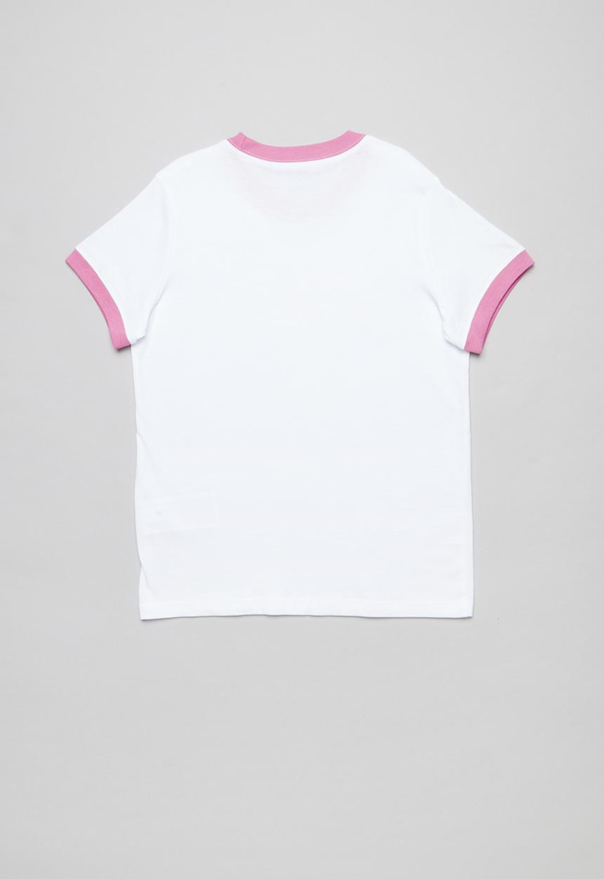 Nike - Girl Nike sports wear air logo ringer - white & pink 