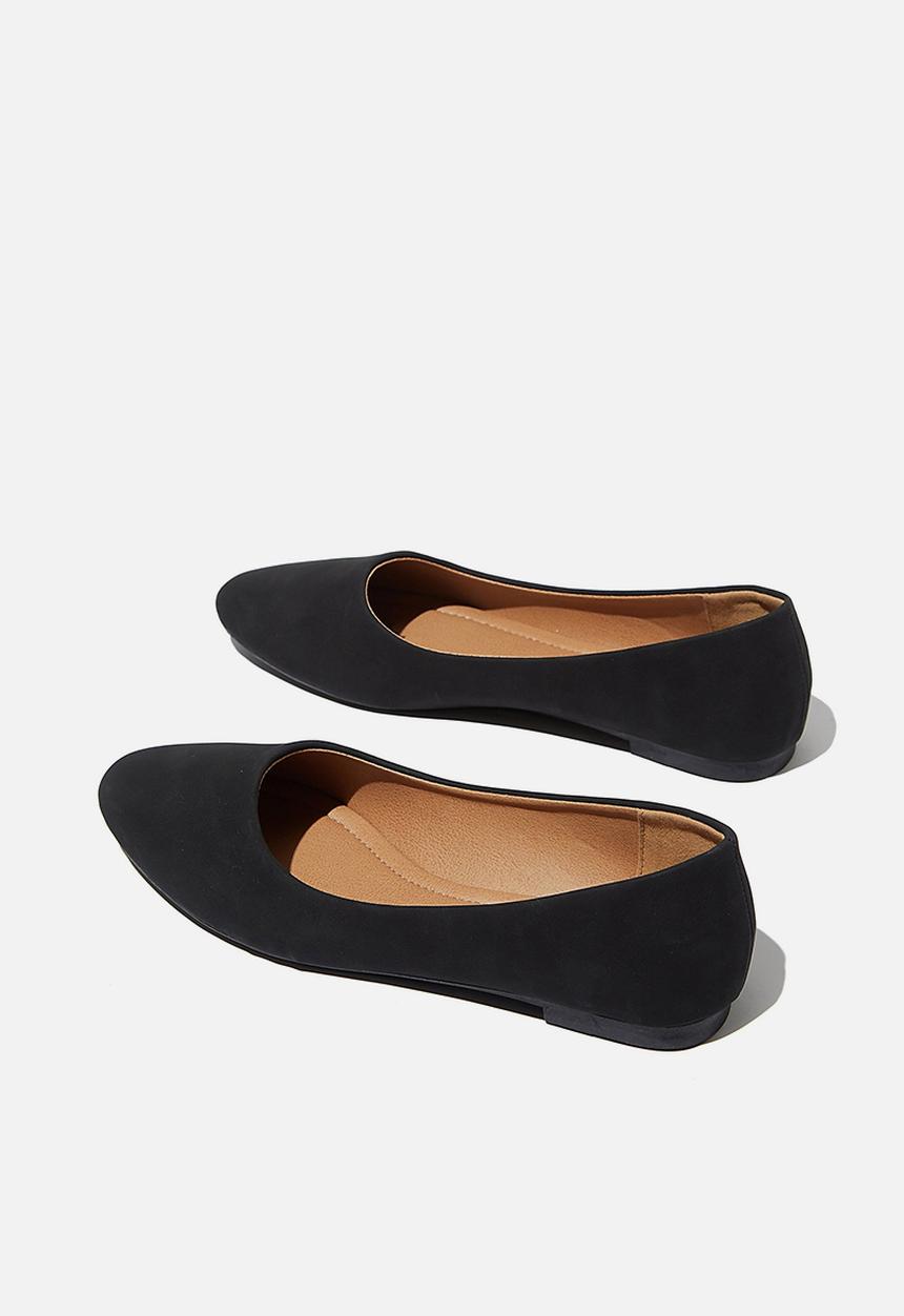 Cotton On - Essential Candice ballet - black nubuck