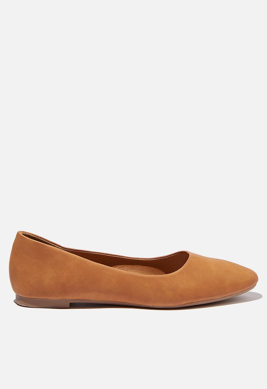 Cotton On - Essential candice ballet - tan nubuck