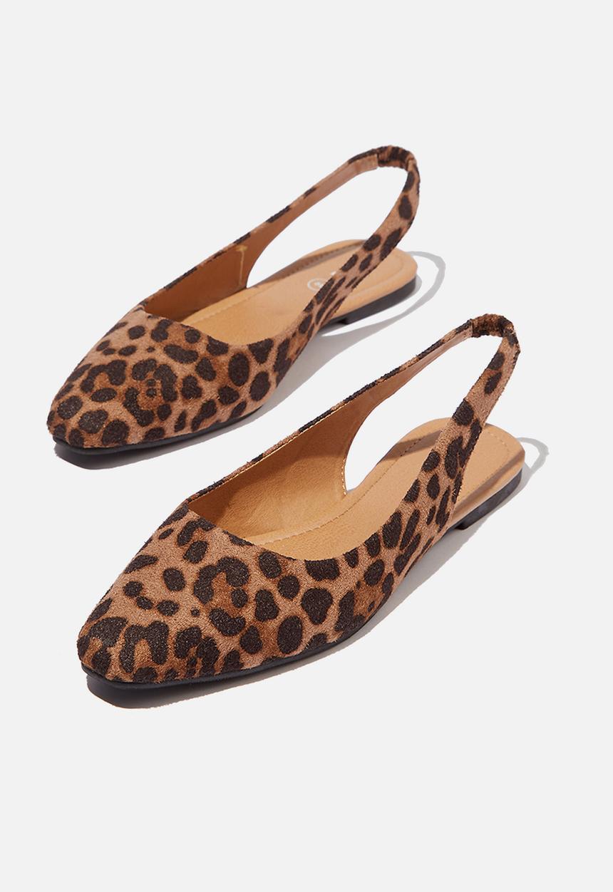 Cotton On - Essential lili square toe slingback - animal micro