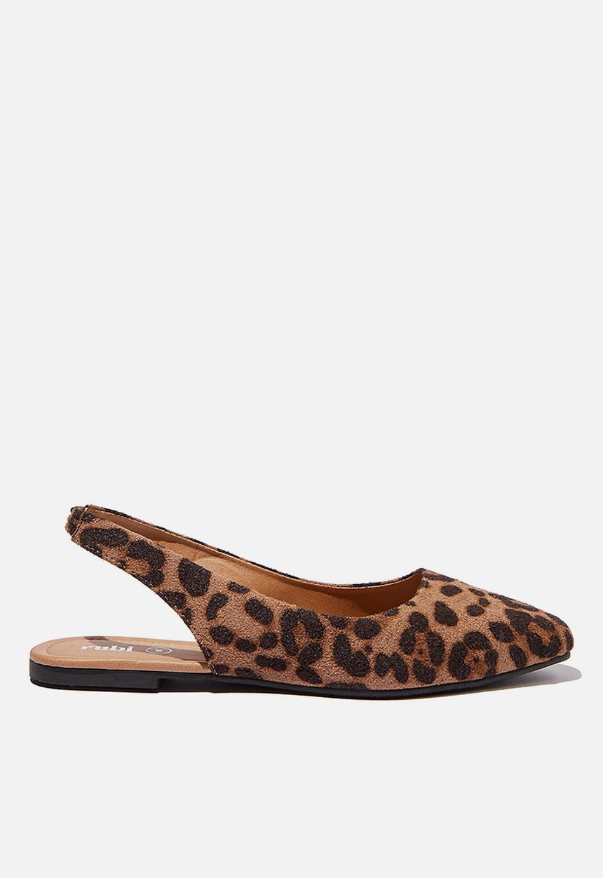 Cotton On - Essential lili square toe slingback - animal micro