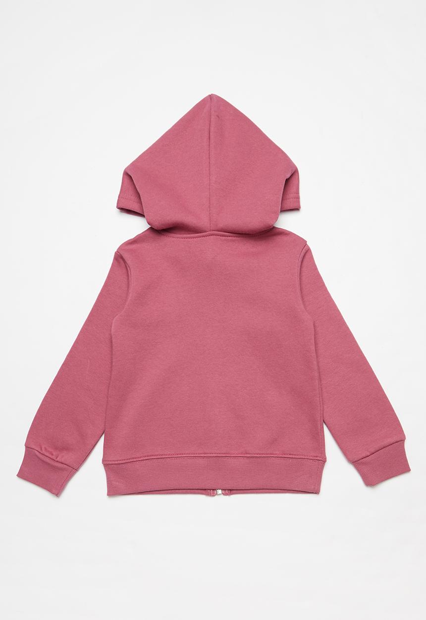 Pop Candy - Heart  thread fleece hoodie- pink
