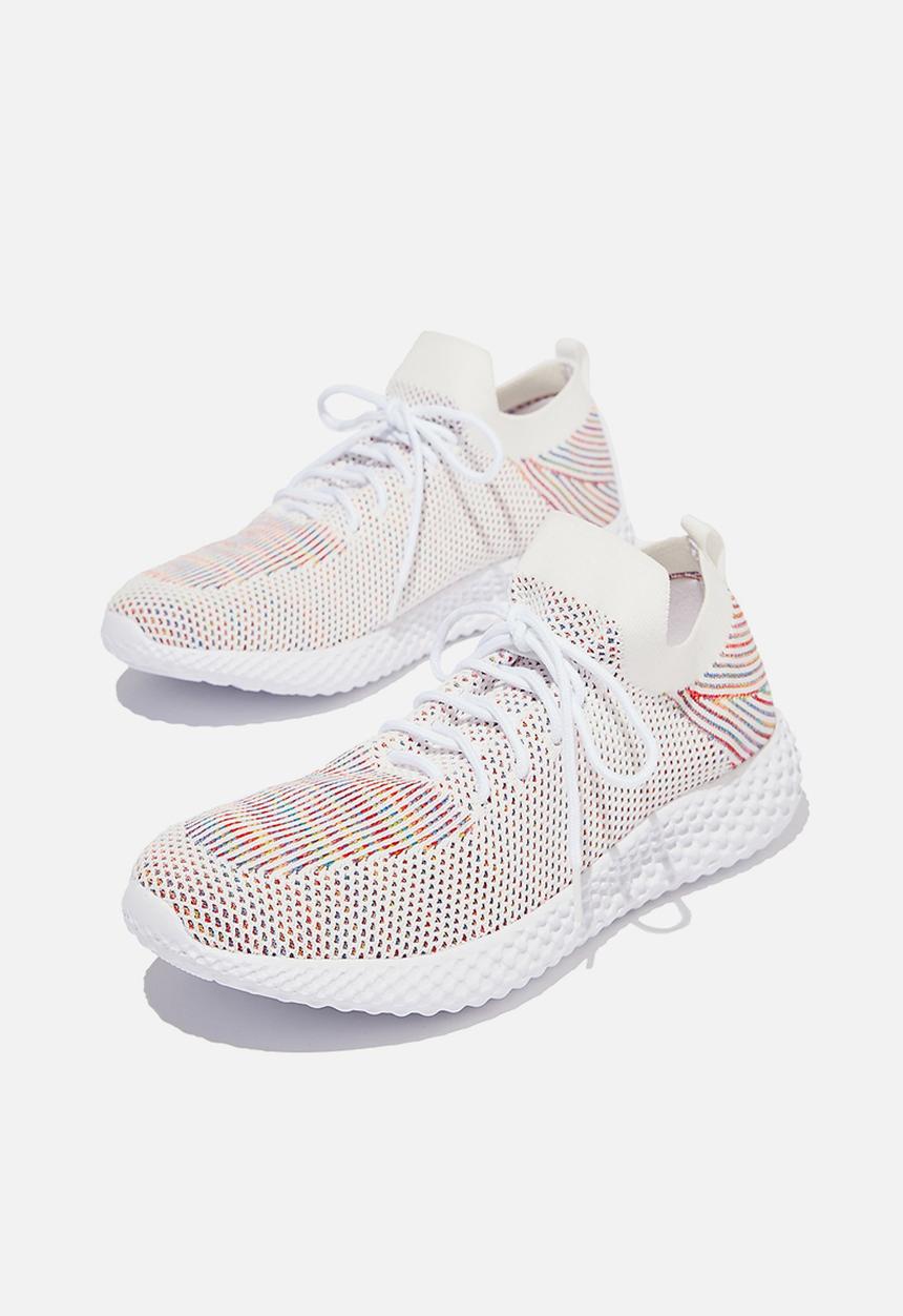 Cotton On - Hatcher knit trainer - white
