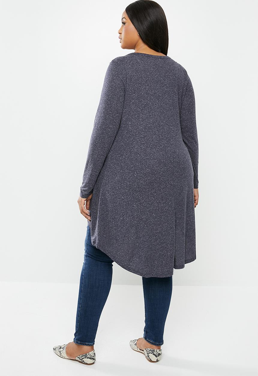 JUNAROSE - Jiber long sleeve blouse - navy