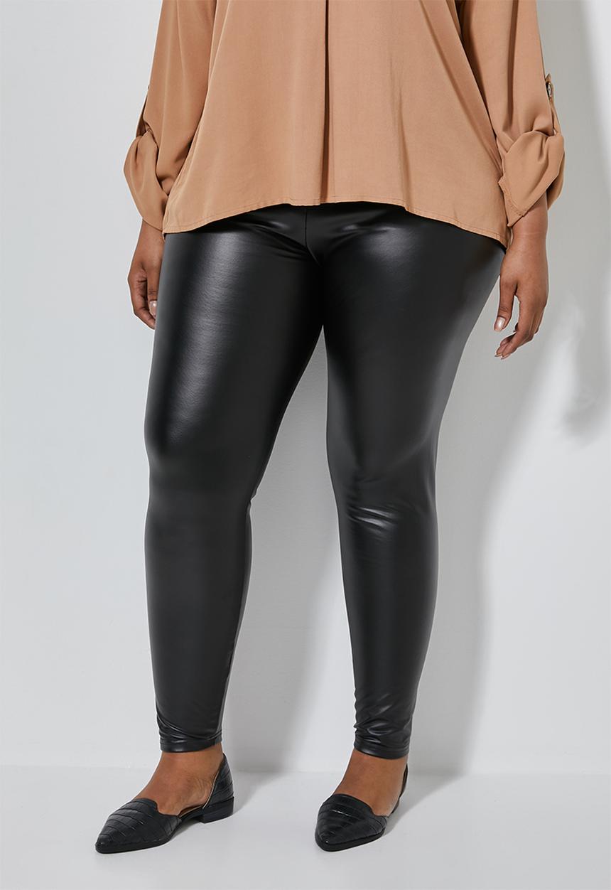Superbalist - Wet look leggings (plus) - black