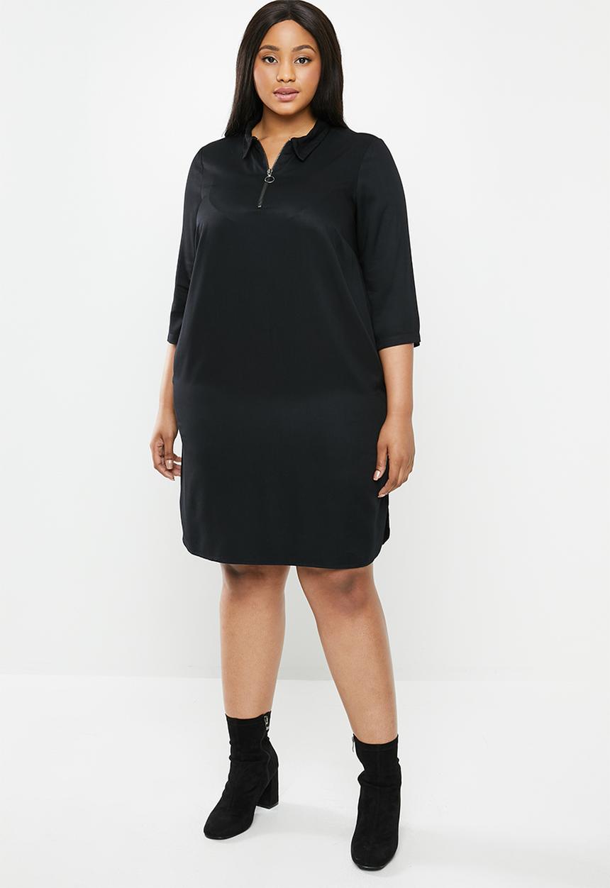 JUNAROSE - Manne 3/4 sleeve dress - black