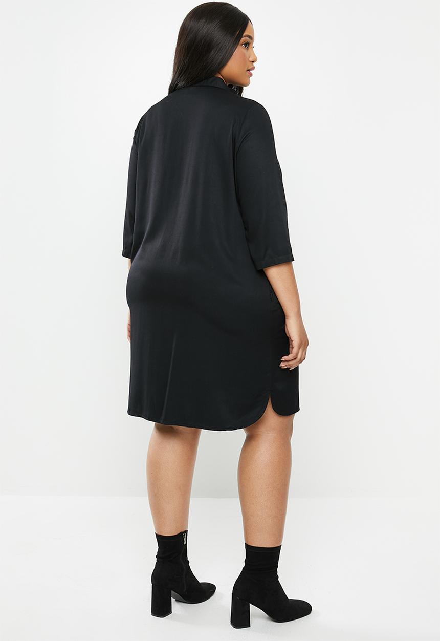 JUNAROSE - Manne 3/4 sleeve dress - black