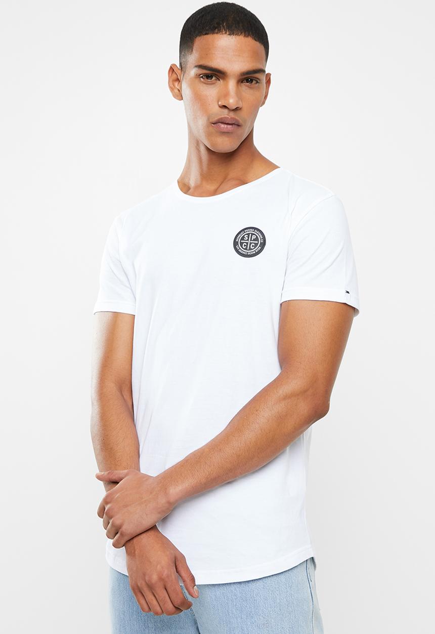 S.P.C.C - Kapital scooped hem logo tee - white