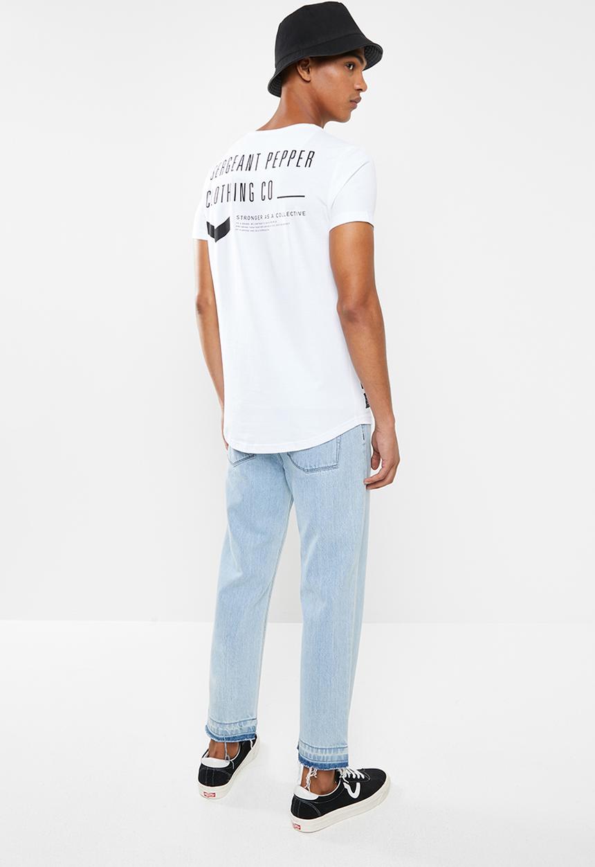 S.P.C.C - Kapital scooped hem logo tee - white